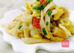 Illustration of how to make fried rice noodles with eggs 11