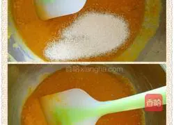 Illustration of how to make red date and pumpkin hair cake 5
