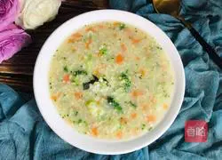 Broccoli, oats and millet porridge Practice illustration 7