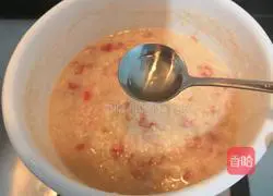 Illustration of how to make tomato, loofah and shrimp porridge 19