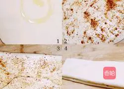 Illustration of how to make barbecue flavored flower rolls 3