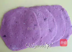Purple potato rose roll recipe 4