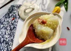 Illustration of how to make stomach-nourishing yam and millet porridge 8