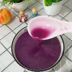 Purple sweet potato, yam and purple rice paste