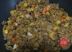 Illustration of how to make beef stewed rice 7