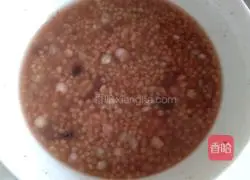 Illustration of how to make barley and adzuki bean rice porridge 9