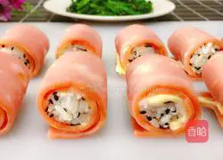 Cheese Bacon Illustration of making rice balls 13