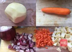 Illustration of how to make curry chicken leg rice 1