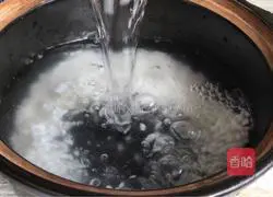 Illustration of how to make rice and perilla rock sugar porridge 3