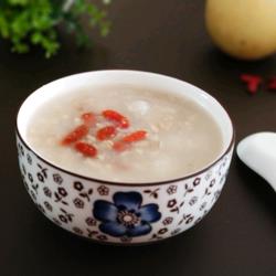 Oatmeal and pear glutinous rice porridge