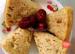 Illustration of how to make red date hair cake 4