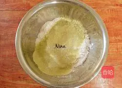 Illustration of how to make matcha milk-flavored hair cake 1