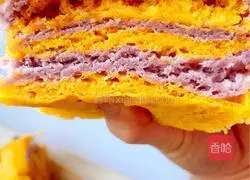 Illustration of how to make two-color hair cake 9