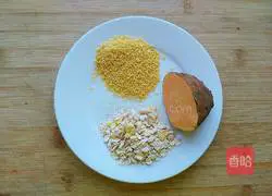 Illustration of how to make sweet potato oatmeal and millet porridge 1