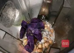 Illustration of how to make purple sweet potato and peanut rice paste 8