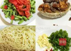 Illustration of how to make braised beans and noodles 1