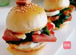 Illustration of how to make mini burger nutritious breakfast 22