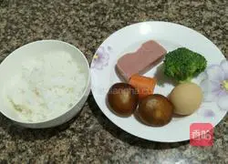 Illustration of how to make colorful rice balls 1