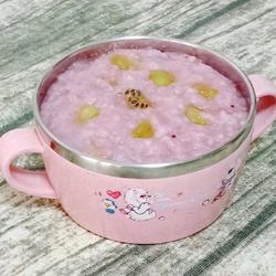 Purple sweet potato fruit porridge (baby food supplement)