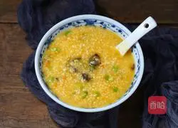 Illustration of how to make millet, pumpkin and sea cucumber porridge 7