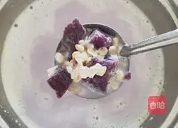 Purple Sweet Potato Milk Oatmeal Porridge Recipe Illustration 6