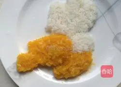 Illustration of how to make pumpkin and bird rice balls 3