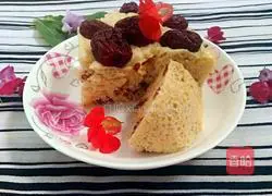 Illustration of how to make red date milk-flavored hair cake 9