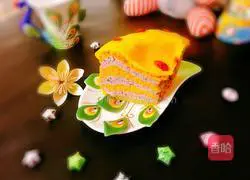 Illustration of how to make two-color hair cake 10