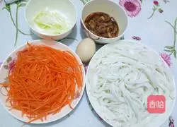 Illustration of how to make fried rice noodles 1
