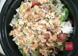 Swallow Illustration of how to make fish and cheese baked rice 8