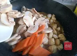 Illustration of how to make stir-fried chicken breast with mushrooms and rice bowl 11