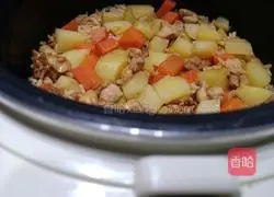 Illustration of how to make chicken legs and potatoes stewed rice 14