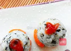 Illustration of how to make seaweed rice balls 17