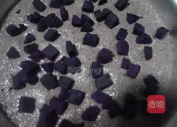 糯叽叽Illustration of how to make purple sweet potato and black rice cake 7