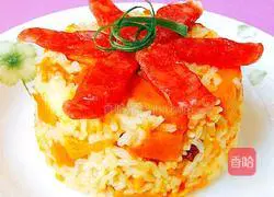 Illustration of how to make pumpkin rice 7