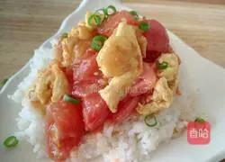 tomato Illustration of how to make scrambled egg rice with rice 12