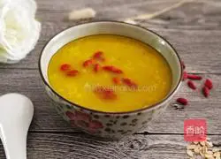 Illustration of how to make oatmeal and pumpkin porridge 8