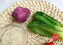 Purple Illustration of how to make potato porridge 1