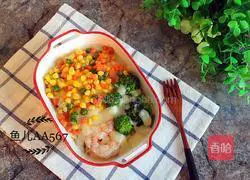 Illustration of how to make baked rice with shrimps and vegetables 10