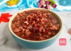 Illustration of how to make red bean, coix seed and gorgon porridge 7