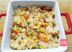 Microwave oven-baked rice recipe 8