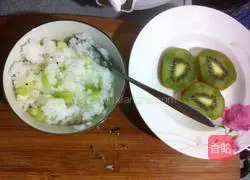Illustration of how to make kiwi fruit rice balls 3