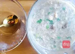 Illustration of how to make yam and bean porridge 7