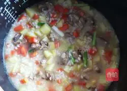 Illustration of how to make braised pork ribs with rice 8