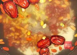 Illustration of how to make red bean and peanut oatmeal porridge 9