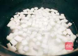 White radish Illustration of how to make japonica rice porridge 6