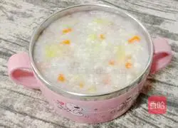Illustration of how to make seasonal vegetable and scallop porridge (baby food supplement) 12