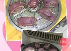 Purple sweet potato flower roll Illustration of how to do it 8