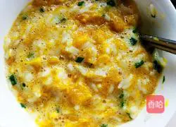 Pumpkin Egg Rice Burger Recipe Illustration 4