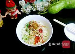 Illustration of how to make cold noodles with shredded chicken 7